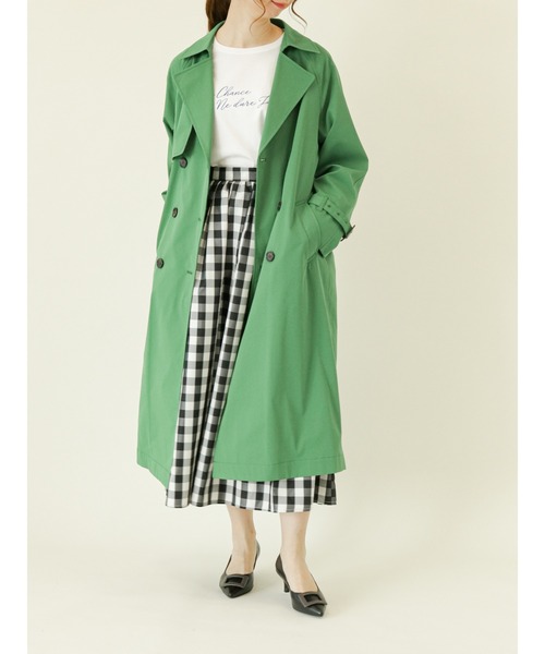 Te chichi（テチチ）の「ツイルトレンチコート【花粉ブロック加工・撥水加工】（トレンチコート・レディース・ベージュ/グリーン/オフホワイト・ﾌﾘ-）」の11枚目の写真