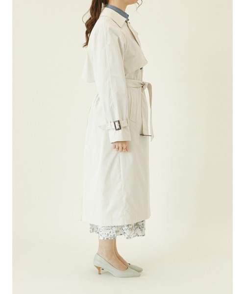 Te chichi（テチチ）の「ツイルトレンチコート【花粉ブロック加工・撥水加工】（トレンチコート・レディース・ベージュ/グリーン/オフホワイト・ﾌﾘ-）」の5枚目の写真