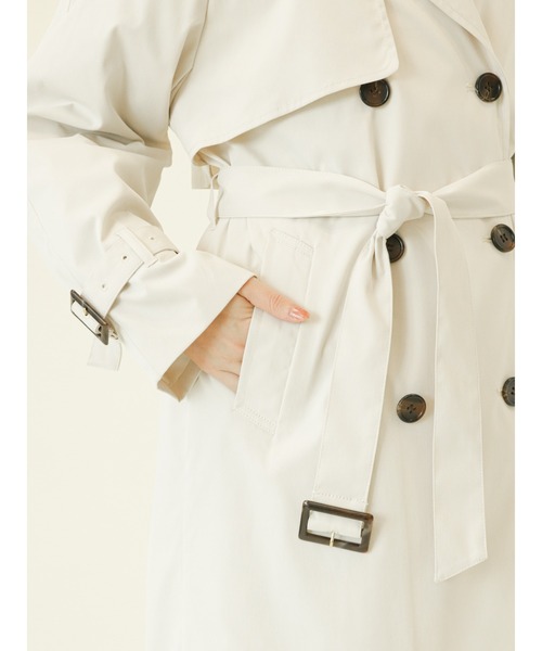Te chichi（テチチ）の「ツイルトレンチコート【花粉ブロック加工・撥水加工】（トレンチコート・レディース・ベージュ/グリーン/オフホワイト・ﾌﾘ-）」の15枚目の写真