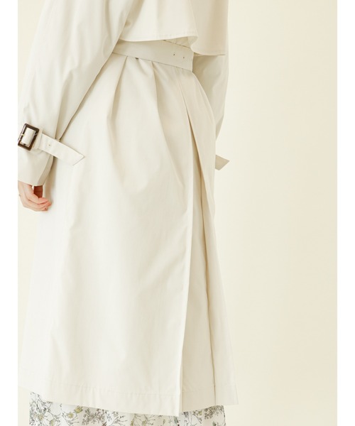 Te chichi（テチチ）の「ツイルトレンチコート【花粉ブロック加工・撥水加工】（トレンチコート・レディース・ベージュ/グリーン/オフホワイト・ﾌﾘ-）」の7枚目の写真