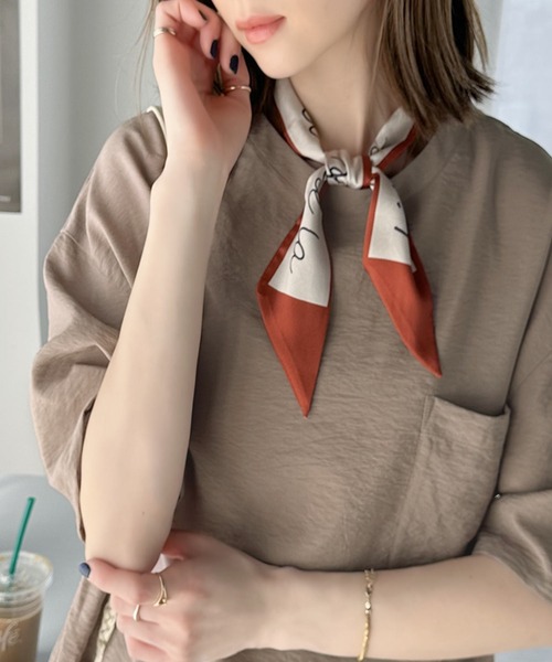 Java(ジャバ)の「《JaVa ジャバコラボ》ワンランクアップ。シアータンブラー5分袖プルオーバー(Tシャツ/カットソー・レディース・モカ/イエロー/オフホワイト/ブラック・X-LARGE/SMALL/MEDIUM/LARGE)」の4枚目の写真