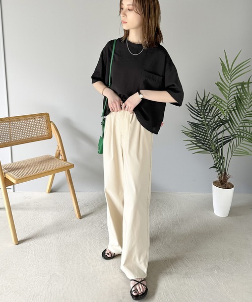 Java(ジャバ)の「《JaVa ジャバコラボ》ワンランクアップ。シアータンブラー5分袖プルオーバー(Tシャツ/カットソー・レディース・モカ/イエロー/オフホワイト/ブラック・X-LARGE/SMALL/MEDIUM/LARGE)」の17枚目の写真