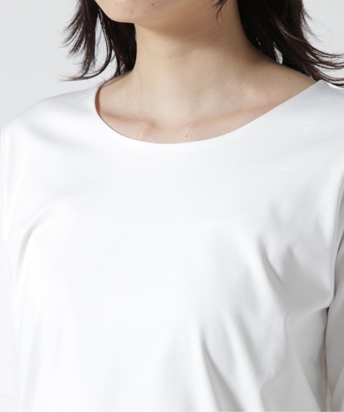 DROIT BELLO(ドロイトベロ)の「DROIT BELLO (ドロイトベロ) 5分丈カットソー(Tシャツ/カットソー・レディース・ブラック/ホワイト/ピンク・F)」の8枚目の写真