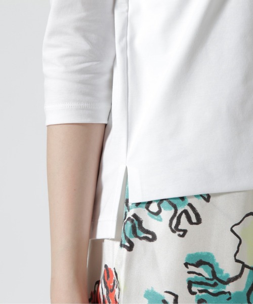 DROIT BELLO(ドロイトベロ)の「DROIT BELLO (ドロイトベロ) 5分丈カットソー(Tシャツ/カットソー・レディース・ブラック/ホワイト/ピンク・F)」の10枚目の写真