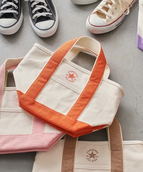 CONVERSE(コンバース)の「【CONVERSE】PILE CANVAS S TOTE BAG/トートバッグ/キャンバス/手提げ/コンバース(トートバッグ・メンズ・ラベンダー/ピンク/ブラウン/オレンジ・FREE)」の1枚目の写真