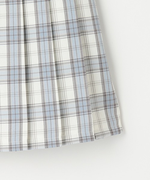 LOVETOXIC(ラブトキシック)の「ベルトつきチェックプリーツスカパン(スカート・キッズ・ブラック/ベージュ/ライトグリーン/アイボリー/サックスブルー/ピンク・SS/S/M/L)」の14枚目の写真