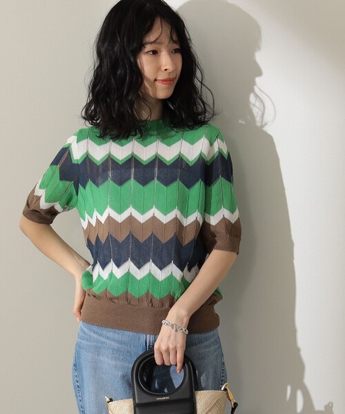 【今季新品未使用】Demi Luxe BEAMS シンプル モックネック ニット シンプル モックネック ニット .M［手洗い可］（ニット/セーター