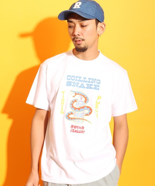 ROTAR(ローター)の「COILING SNAKE Tee(Tシャツ/カットソー・メンズ・バーガンディー/ブラック/グリーン系その他/ホワイト・LARGE/MEDIUM/SMALL/X-LARGE)」の2枚目の写真