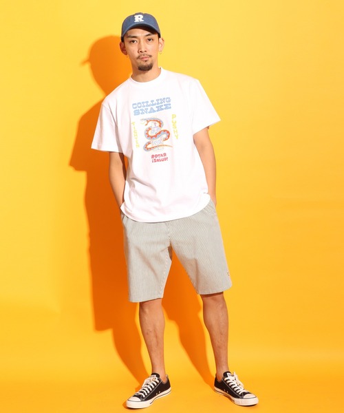 ROTAR(ローター)の「COILING SNAKE Tee(Tシャツ/カットソー・メンズ・バーガンディー/ブラック/グリーン系その他/ホワイト・LARGE/MEDIUM/SMALL/X-LARGE)」の5枚目の写真