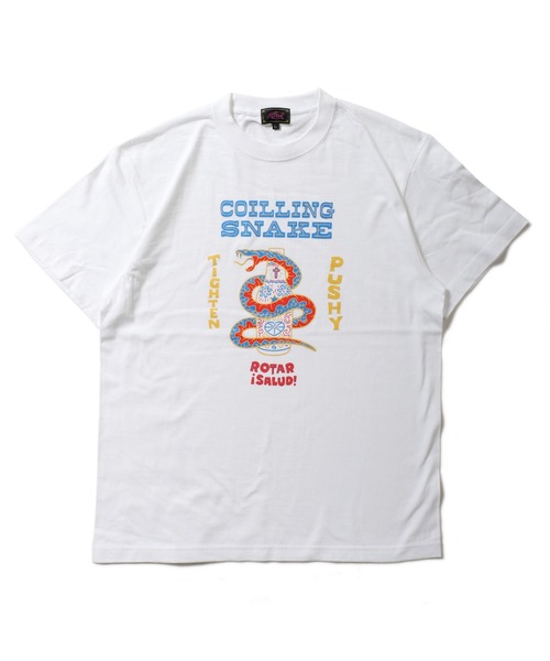 ROTAR(ローター)の「COILING SNAKE Tee(Tシャツ/カットソー・メンズ・バーガンディー/ブラック/グリーン系その他/ホワイト・LARGE/MEDIUM/SMALL/X-LARGE)」の6枚目の写真