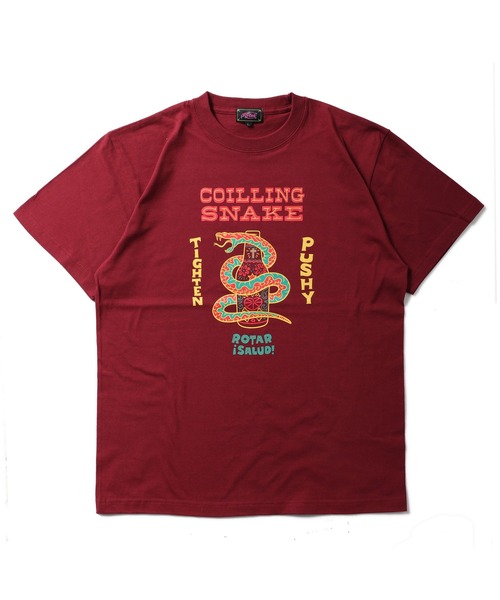 ROTAR(ローター)の「COILING SNAKE Tee(Tシャツ/カットソー・メンズ・バーガンディー/ブラック/グリーン系その他/ホワイト・LARGE/MEDIUM/SMALL/X-LARGE)」の7枚目の写真