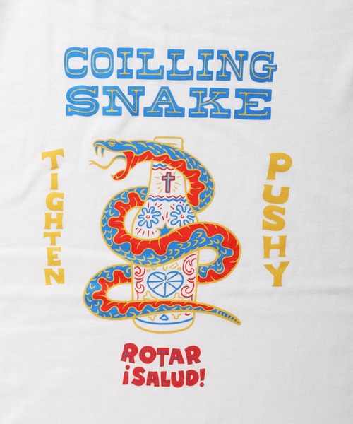 ROTAR(ローター)の「COILING SNAKE Tee(Tシャツ/カットソー・メンズ・バーガンディー/ブラック/グリーン系その他/ホワイト・LARGE/MEDIUM/SMALL/X-LARGE)」の9枚目の写真