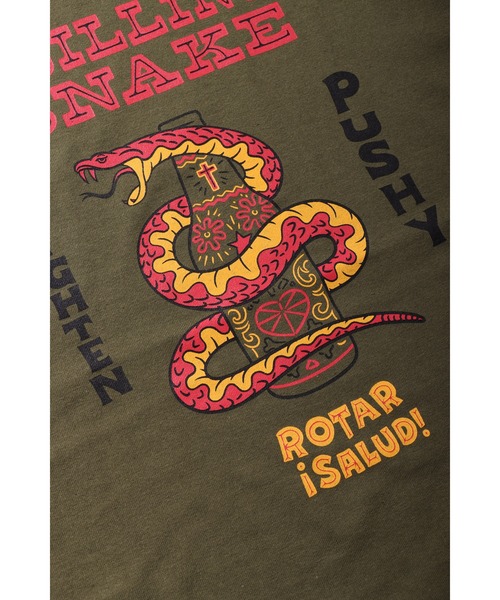 ROTAR(ローター)の「COILING SNAKE Tee(Tシャツ/カットソー・メンズ・バーガンディー/ブラック/グリーン系その他/ホワイト・LARGE/MEDIUM/SMALL/X-LARGE)」の12枚目の写真