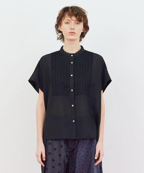 FRAPBOIS（フラボア）の「カラミヨーク ブラウス（シャツ/ブラウス・レディース・ブルー/ブラック・1）」の3枚目の写真