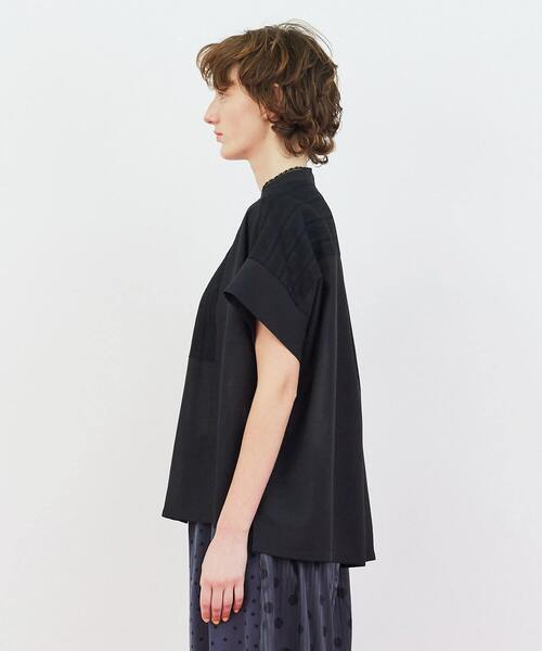 FRAPBOIS（フラボア）の「カラミヨーク ブラウス（シャツ/ブラウス・レディース・ブルー/ブラック・1）」の4枚目の写真