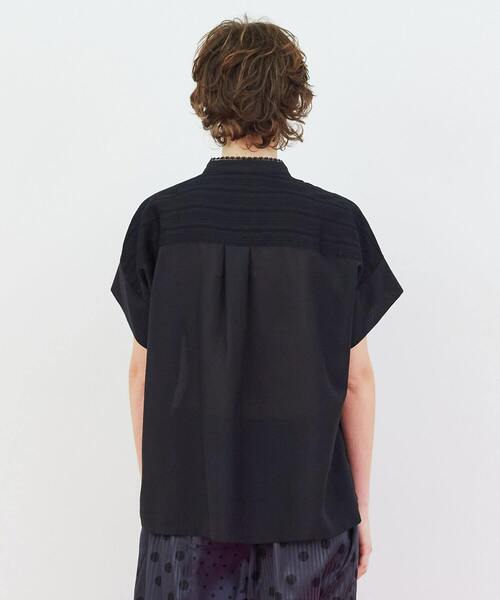 FRAPBOIS（フラボア）の「カラミヨーク ブラウス（シャツ/ブラウス・レディース・ブルー/ブラック・1）」の5枚目の写真