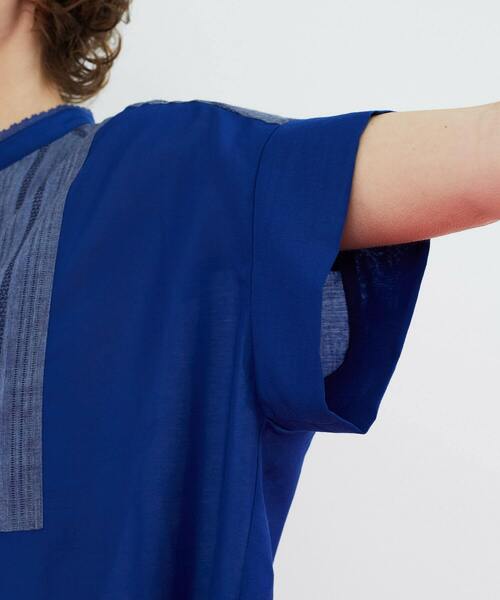 FRAPBOIS（フラボア）の「カラミヨーク ブラウス（シャツ/ブラウス・レディース・ブルー/ブラック・1）」の9枚目の写真