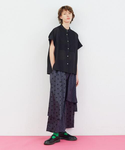 FRAPBOIS（フラボア）の「カラミヨーク ブラウス（シャツ/ブラウス・レディース・ブルー/ブラック・1）」の18枚目の写真