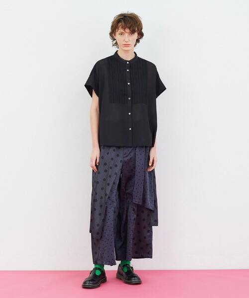 FRAPBOIS（フラボア）の「カラミヨーク ブラウス（シャツ/ブラウス・レディース・ブルー/ブラック・1）」の20枚目の写真