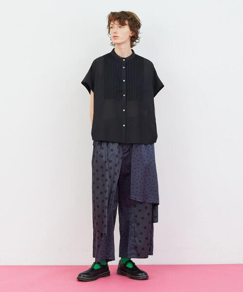 FRAPBOIS（フラボア）の「カラミヨーク ブラウス（シャツ/ブラウス・レディース・ブルー/ブラック・1）」の21枚目の写真