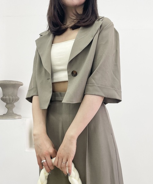 hayak.様ご注文商品 Heather（ヘザー）の「ショートジャケット（半袖） 194477（テーラード