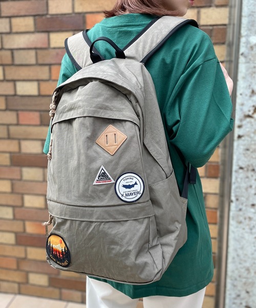 KRIFF MAYER（クリフメイヤー）の「【KRIFF MAYER】クリフメイヤーワッペンリュック バックパック R1468 YMY（バックパック/リュック・メンズ・チャコールグレー/ベージュ・FREE）」の11枚目の写真