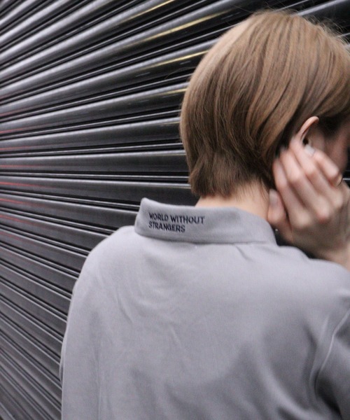 GIORDANO（ジョルダーノ）の「ライオン刺繍 襟デザインUVカットポロシャツ（ポロシャツ・メンズ・グレー/ブラック/ネイビー/ホワイト/ピンク・MEDIUM/LARGE/X-LARGE）」の11枚目の写真