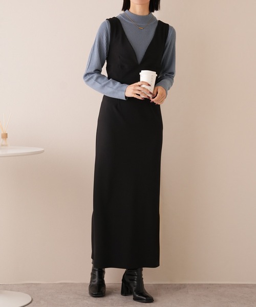 IAMUSE(アイアミューズ)の「ビスチェワンピース S0927【IAMUSE】(ワンピース・レディース・アイボリー/ブラック・FREE)」の1枚目の写真