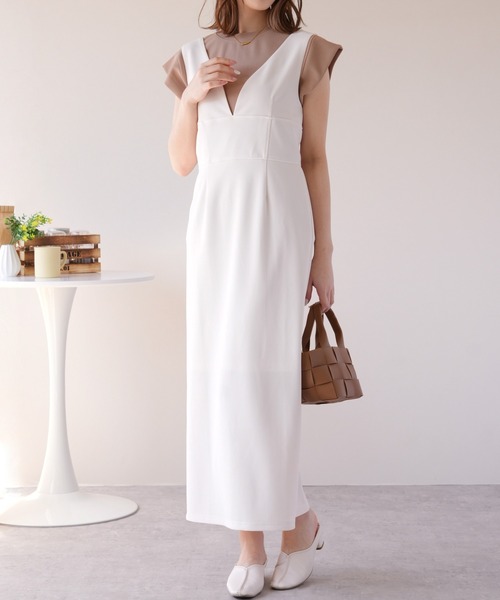 IAMUSE(アイアミューズ)の「ビスチェワンピース S0927【IAMUSE】(ワンピース・レディース・アイボリー/ブラック・FREE)」の7枚目の写真