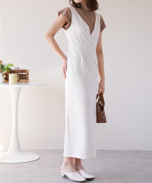 IAMUSE(アイアミューズ)の「ビスチェワンピース S0927【IAMUSE】(ワンピース・レディース・アイボリー/ブラック・FREE)」の9枚目の写真