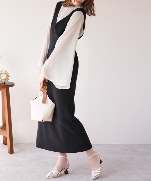 IAMUSE(アイアミューズ)の「ビスチェワンピース S0927【IAMUSE】(ワンピース・レディース・アイボリー/ブラック・FREE)」の15枚目の写真