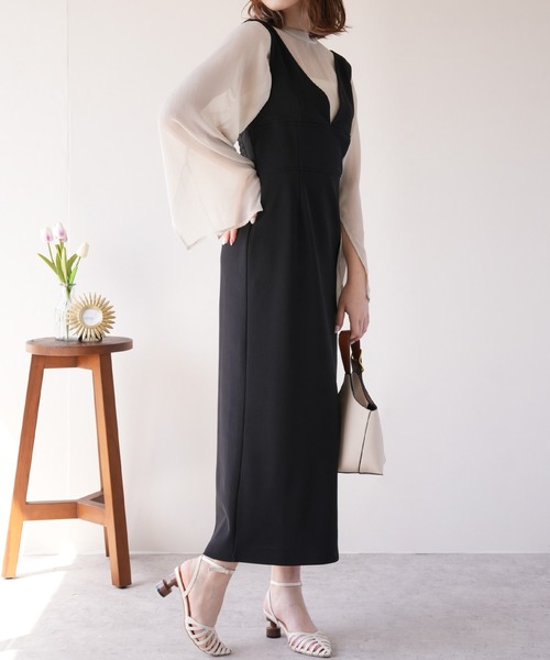 IAMUSE(アイアミューズ)の「ビスチェワンピース S0927【IAMUSE】(ワンピース・レディース・アイボリー/ブラック・FREE)」の14枚目の写真