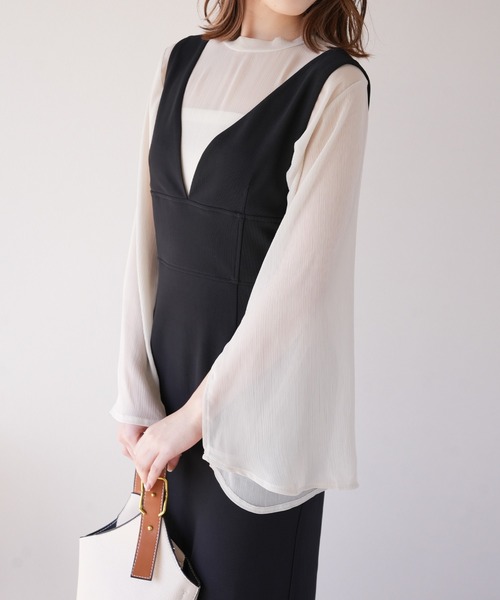 IAMUSE(アイアミューズ)の「ビスチェワンピース S0927【IAMUSE】(ワンピース・レディース・アイボリー/ブラック・FREE)」の20枚目の写真