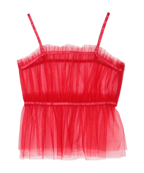 miette（ミエット）の「ﾁｭｰﾙｷﾞｬｻﾞｰﾋﾞｽﾁｪ（キャミソール・レディース・ブラック/アイボリー/ブルー/レッド/パープル・FREE）」の5枚目の写真