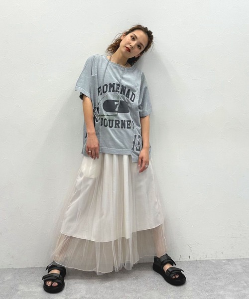 niko and...（ニコアンド）の「[MODE NORM CORE]リバーシブルチュールロングスカート（スカート・レディース・アイボリー/ネイビー/ラベンダー・MEDIUM/LARGE）」の5枚目の写真