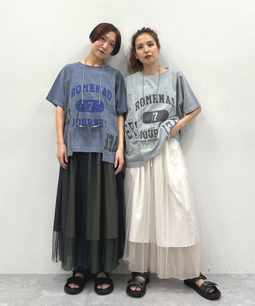 niko and...（ニコアンド）の「[MODE NORM CORE]リバーシブルチュールロングスカート（スカート・レディース・アイボリー/ネイビー/ラベンダー・MEDIUM/LARGE）」の12枚目の写真