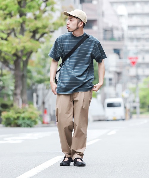 EKAL（エカル）の「ネイチャーボーダーショートスリーブTシャツ（Tシャツ/カットソー・メンズ・アイボリー/グレー/ネイビー・MEDIUM/LARGE）」の18枚目の写真