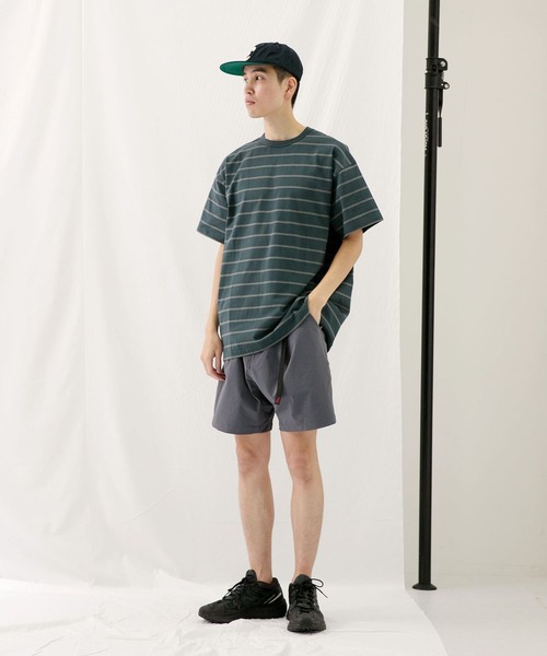 EKAL（エカル）の「ネイチャーボーダーショートスリーブTシャツ（Tシャツ/カットソー・メンズ・アイボリー/グレー/ネイビー・MEDIUM/LARGE）」の13枚目の写真