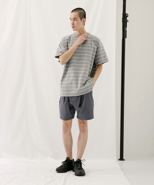 EKAL（エカル）の「ネイチャーボーダーショートスリーブTシャツ（Tシャツ/カットソー・メンズ・アイボリー/グレー/ネイビー・MEDIUM/LARGE）」の14枚目の写真