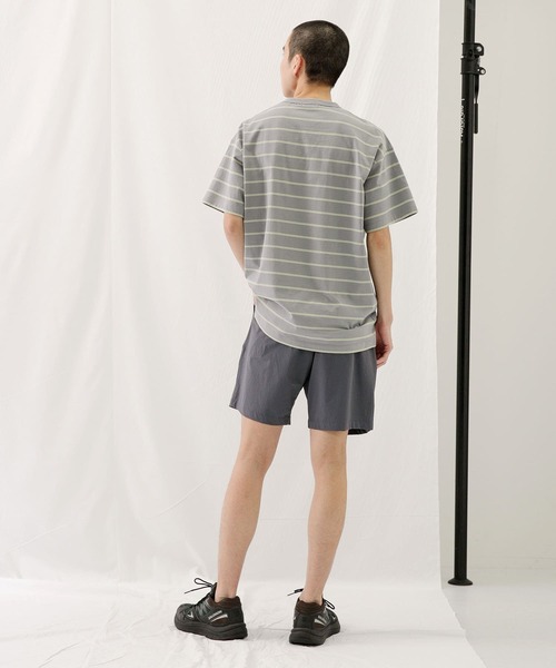 EKAL（エカル）の「ネイチャーボーダーショートスリーブTシャツ（Tシャツ/カットソー・メンズ・アイボリー/グレー/ネイビー・MEDIUM/LARGE）」の5枚目の写真