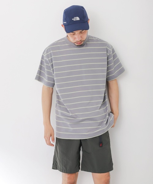 EKAL（エカル）の「ネイチャーボーダーショートスリーブTシャツ（Tシャツ/カットソー・メンズ・アイボリー/グレー/ネイビー・MEDIUM/LARGE）」の9枚目の写真