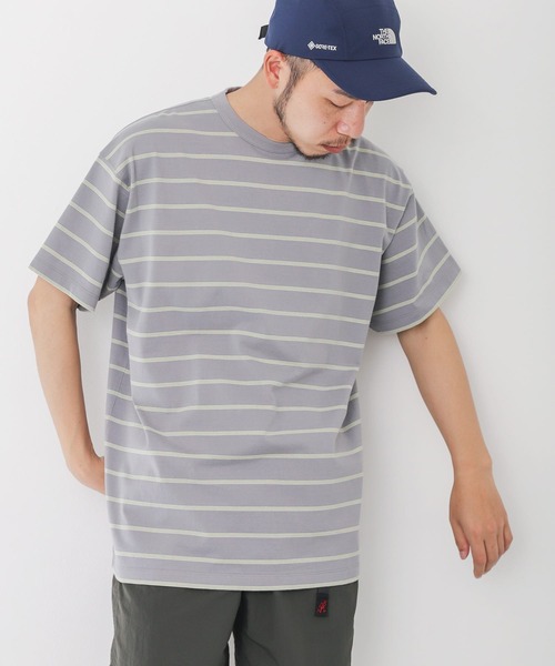 EKAL（エカル）の「ネイチャーボーダーショートスリーブTシャツ（Tシャツ/カットソー・メンズ・アイボリー/グレー/ネイビー・MEDIUM/LARGE）」の19枚目の写真