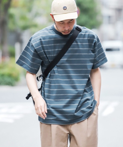 EKAL（エカル）の「ネイチャーボーダーショートスリーブTシャツ（Tシャツ/カットソー・メンズ・アイボリー/グレー/ネイビー・MEDIUM/LARGE）」の17枚目の写真