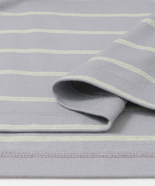 EKAL（エカル）の「ネイチャーボーダーショートスリーブTシャツ（Tシャツ/カットソー・メンズ・アイボリー/グレー/ネイビー・MEDIUM/LARGE）」の7枚目の写真