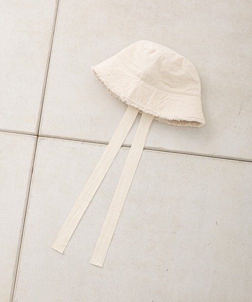 Chico(チコ)の「ヒモ付きバケットハット(ハット・レディース・ブラック/ライトベージュ・FREE)」の11枚目の写真