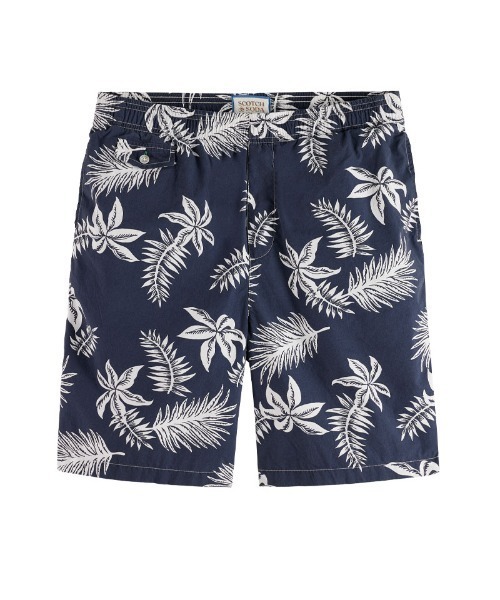 SCOTCH&SODA（スコッチアンドソーダ）の「プリント ポプリンバミューダショーツ【172467】（その他パンツ・メンズ・ネイビー/カーキ・LARGE/MEDIUM/SMALL）」の2枚目の写真