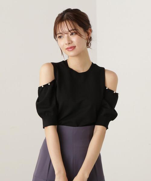 PROPORTION BODY DRESSING（プロポーションボディドレッシング）の「２ＷＡＹパールスリーブニット / 1213270500（ニット/セーター・レディース・ピンク/グレー/ブラック・FREE）」の5枚目の写真