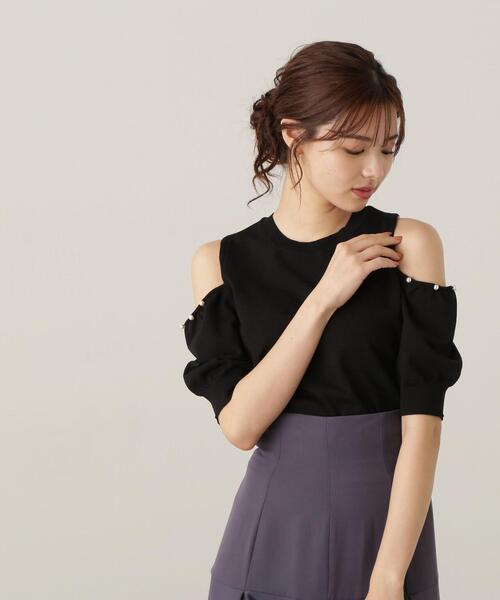 PROPORTION BODY DRESSING（プロポーションボディドレッシング）の「２ＷＡＹパールスリーブニット / 1213270500（ニット/セーター・レディース・ピンク/グレー/ブラック・FREE）」の6枚目の写真