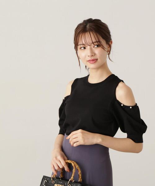 PROPORTION BODY DRESSING（プロポーションボディドレッシング）の「２ＷＡＹパールスリーブニット / 1213270500（ニット/セーター・レディース・ピンク/グレー/ブラック・FREE）」の7枚目の写真