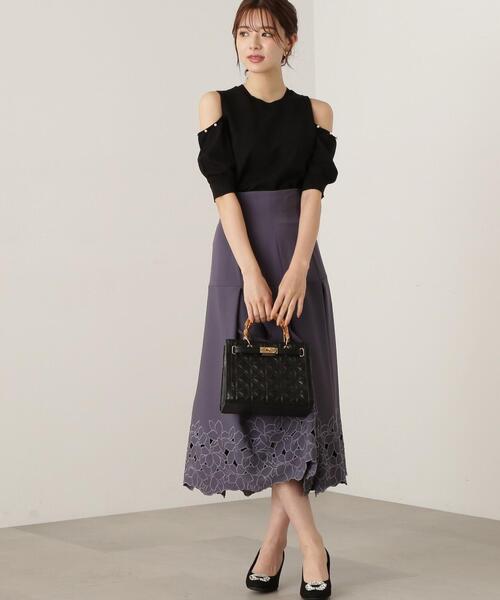 PROPORTION BODY DRESSING（プロポーションボディドレッシング）の「２ＷＡＹパールスリーブニット / 1213270500（ニット/セーター・レディース・ピンク/グレー/ブラック・FREE）」の8枚目の写真